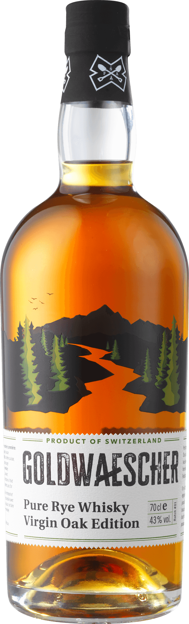 Goldwaescher  Pure Rye Swiss Whisky Virgin Oak