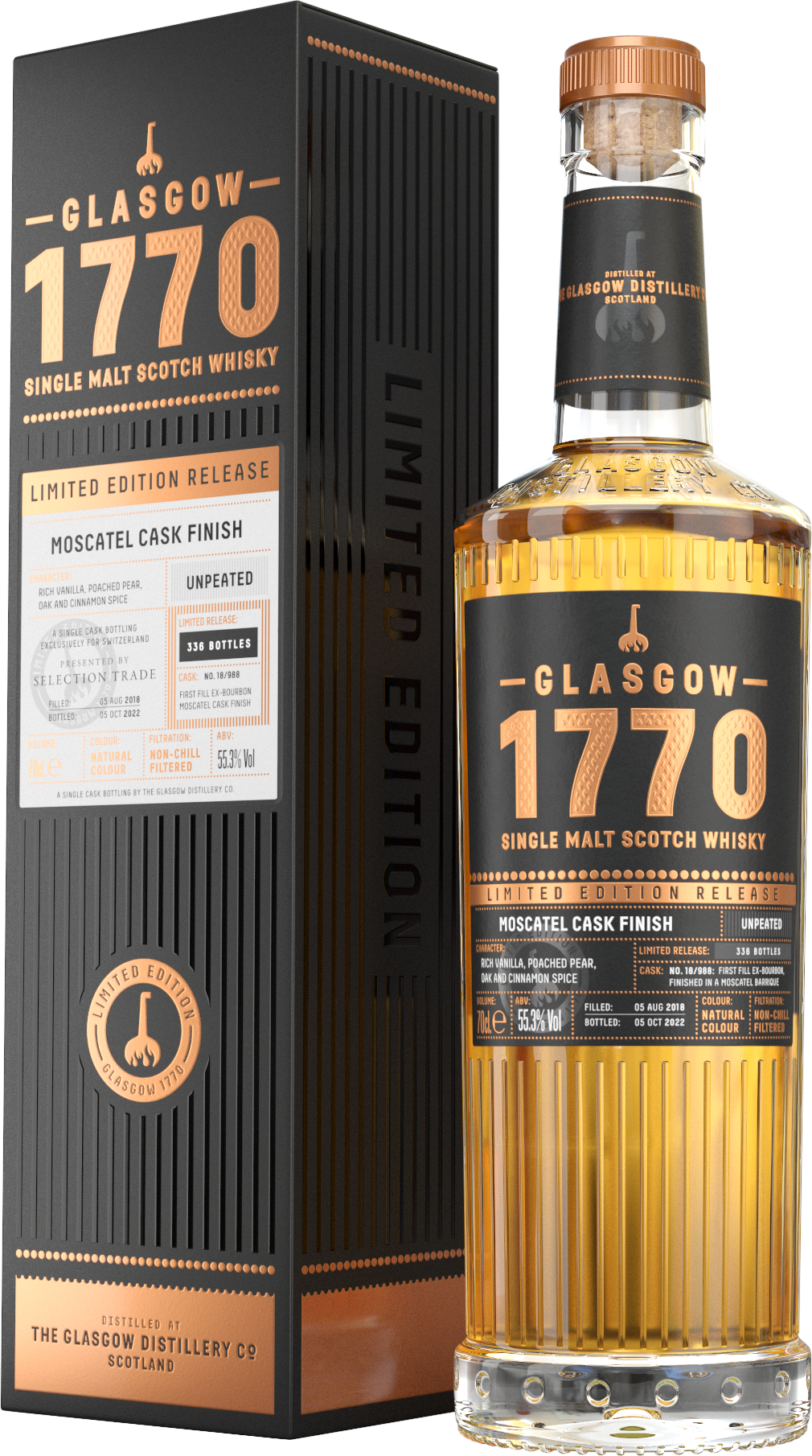 Glasgow 1770 Single Cask Switzerland Exclusive Moscatel Cask Finish